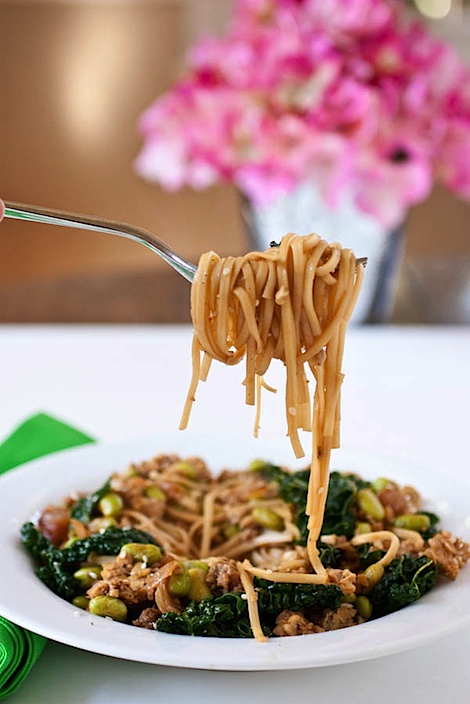 Noodles can be both delicious and healthy! Try this easy Tangy Tamari and Tempeh Noodles recipe for a simple dinner idea that is naturally vegan. This clean eating recipe whips up quickly so you can enjoy dinner fast! #recipe #healthy #healthyrecipes #cleaneating #realfood #vegan #vegetarian #dinner