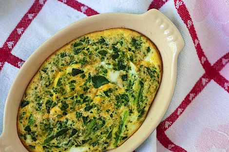 Individual Spinach Cheddar Egg Bake Recipe