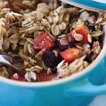 Peach Blueberry Individual Breakfast Crisp Recipe
