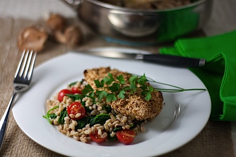 Crispy Oven-Fried Almond Chicken Recipe