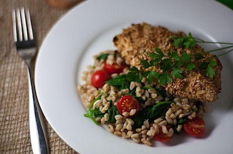 Crispy Oven-Fried Almond Chicken Recipe