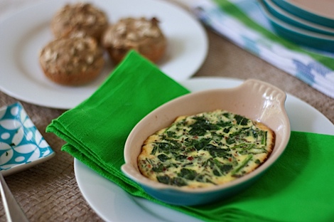 Individual Italian Spinach Parmesan Egg Bake Recipe