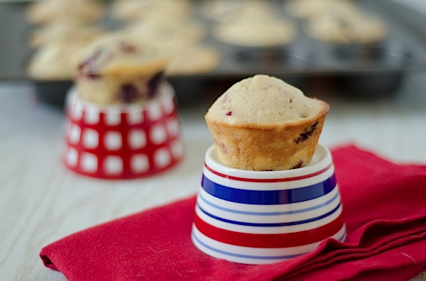 Red, White, and Blue Muffins Recipe #breakfast #recipe #muffins