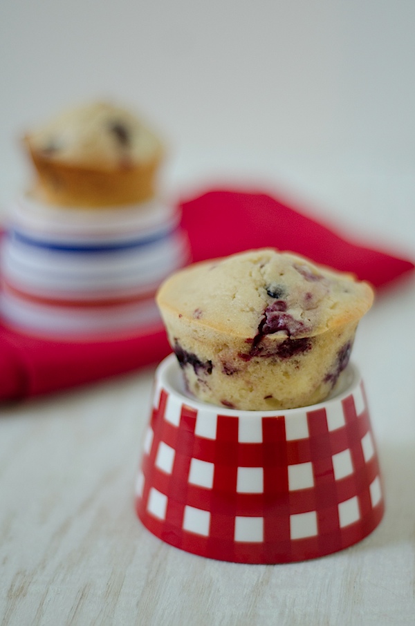 Red, White, and Blue Muffins Recipe #breakfast #recipe #muffins