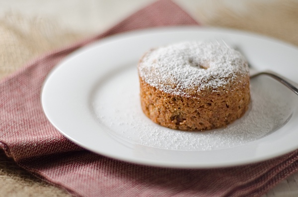 Portion control is built right into this easy Spiced Pecan Mini Cakes recipe. This delicious fall recipe makes two individual cakes, and they come together nice and easy. Cozy up with this healthy dessert recipe. #cake #fallfood #fall #fallrecipe #recipe #healthy #healthyrecipes #healthyfood #cleaneating #recipe #realfood #vegan #veganrecipe