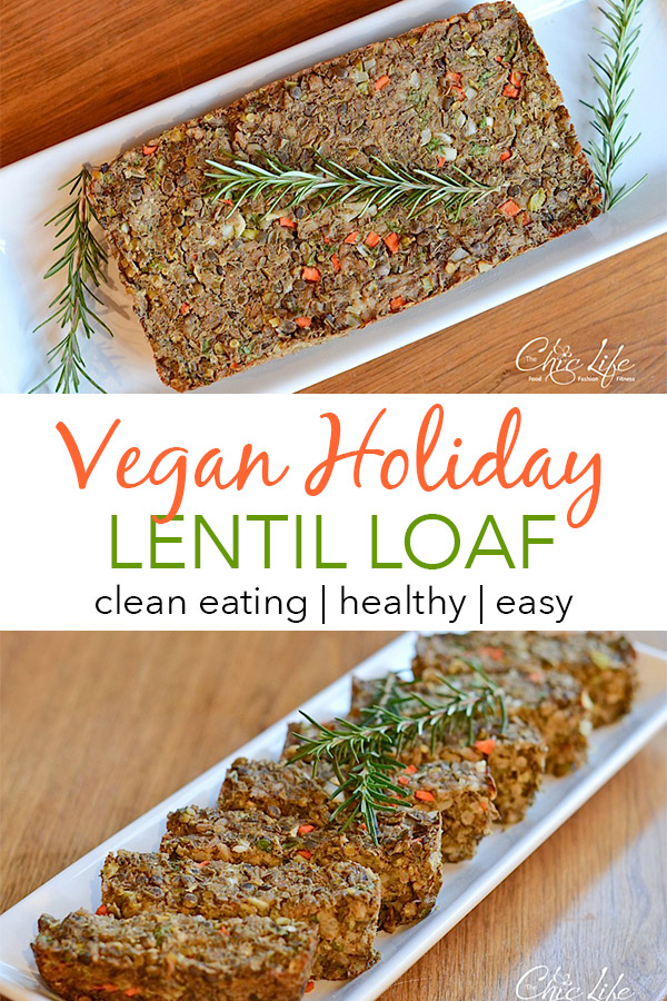 Try this delicious vegan lentil loaf for a healthy holiday dinner idea. This fun and easy recipe is made with simple real food ingredients, and it tastes so good - your non-vegan friends may want to enjoy it too! #recipe #healthy #healthyrecipes #cleaneating #vegan #vegetarian