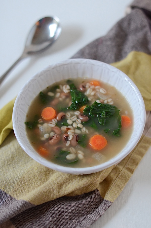 Vegetarian Barley Black Eyed Pea Soup Recipe