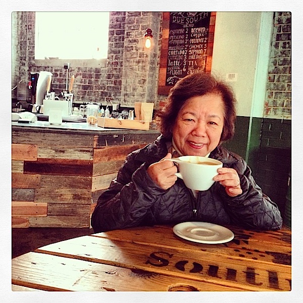 Mom at Due South Coffee