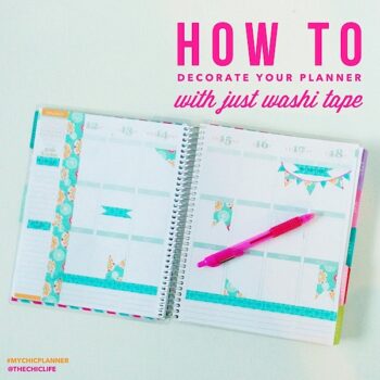 How to Decorate Planner with Washi Tape