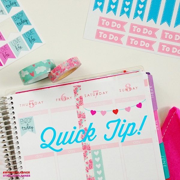 DIY Weekend Banner with Stickers {Quick Planner Tip}