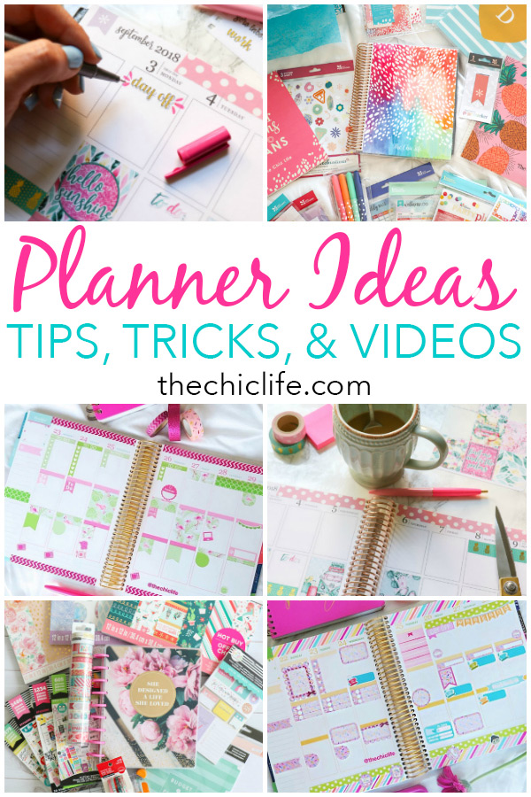 Planner Ideas and Tips (tutorials, tips, tricks, ideas, videos, and inspiration for how to organize decorate your Erin Condren LifePlanner, Happy Planner, or other paper planner) Note: this page will be updated with new content over time so check back often! #planner #organization #erincondren