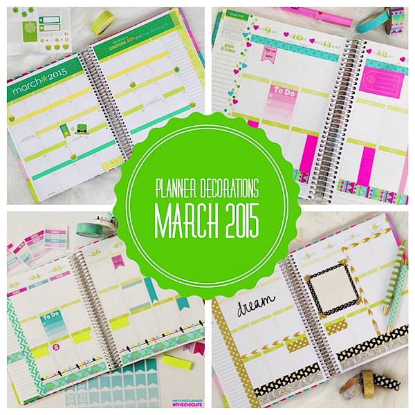 Planner Decorations March 2015 Erin Condren Vertical