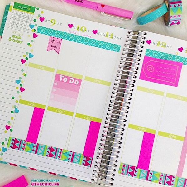 Planner Decoration Ideas: March 2015 (Erin Condren Vertical) | The Chic Life #mychicplanner