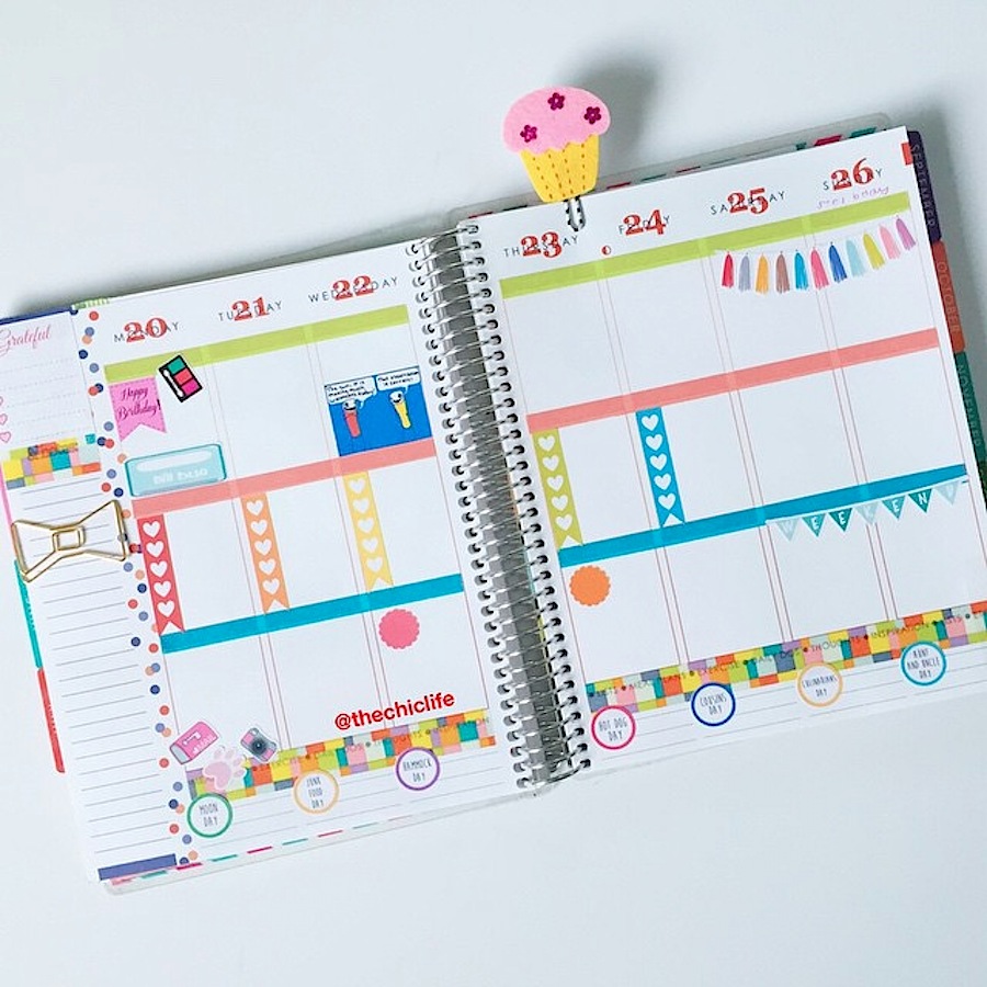 Planner Decoration Ideas July 2015 Erin Condren Vertical The Chic Life