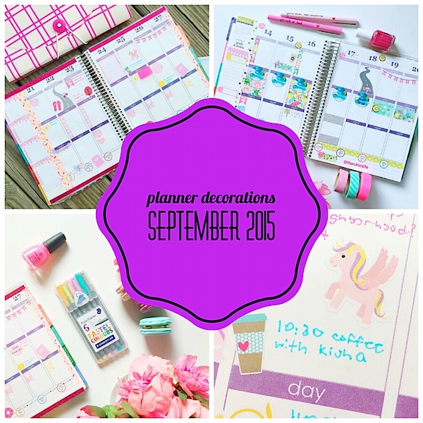 Planner Decorations September 2015 Erin Condren Vertical