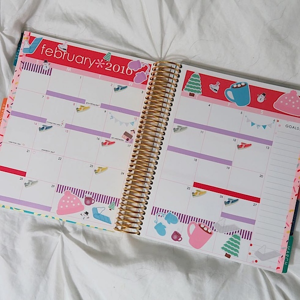 Planner Decorations February 2016 (Erin Condren Vertical)