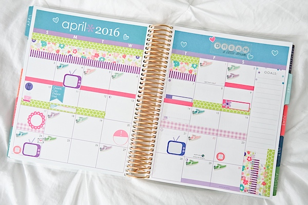 Planner Decorations April 2016 (Erin Condren Vertical)