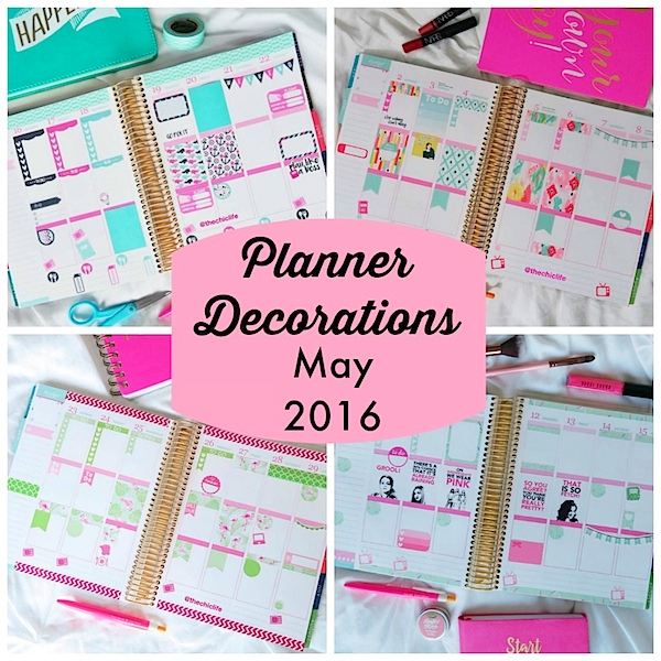 Planner Decorations May 2016 (Erin Condren Vertical)