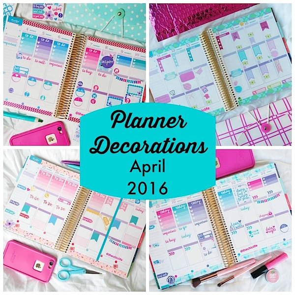 Planner Decorations April 2016 Erin Condren LifePlanner (vertical)