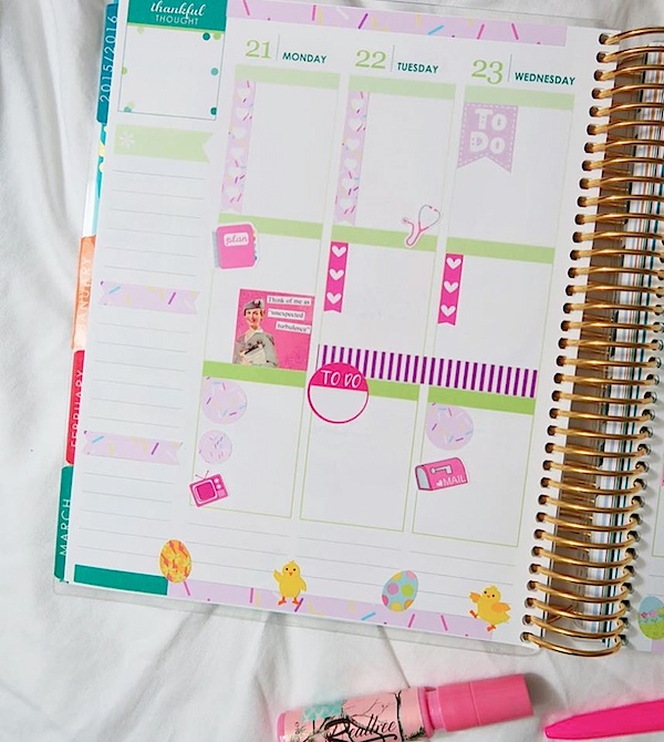 Planner Decorations March 2016 (Erin Condren Vertical)