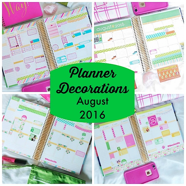 Planner Decorations August 2016 (Erin Condren Vertical)