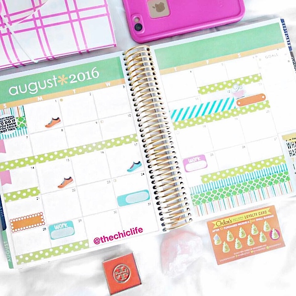 Planner Decorations August 2016 (Erin Condren Vertical)