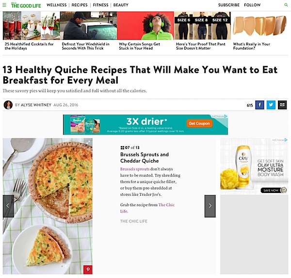 Dr. Oz The Good Life Feature: Healthy Quiche