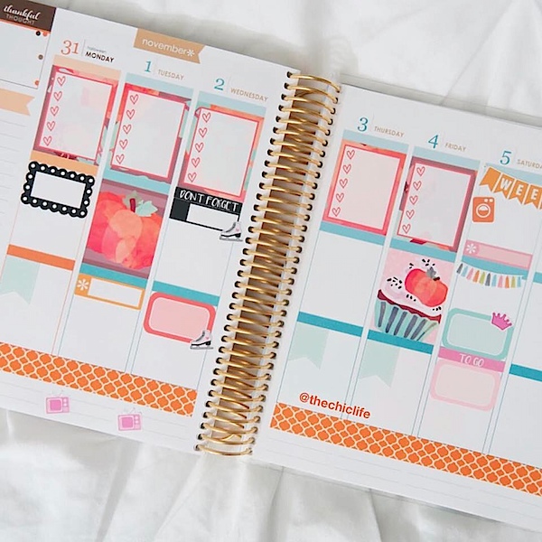 Planner Decorations November 2016 {Erin Condren Vertical}