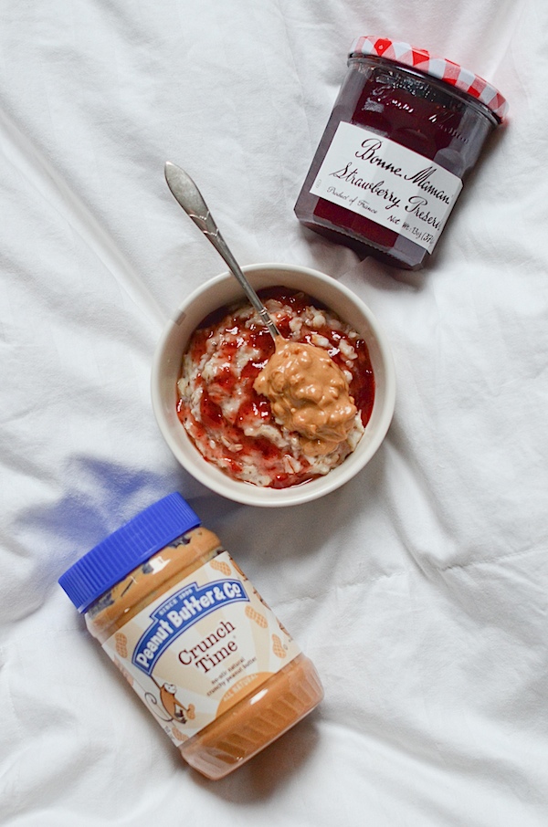 Peanut Butter and Jelly Stovetop Oatmeal Recipe