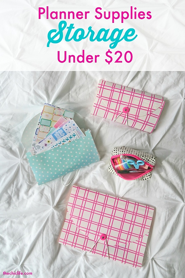 Planner Supplies Storage for Under $20 | Great for Erin Condren, Happy Planner, Passion Planner, Filofax, kikki.K decorations, stickers, scissors, and washi tape!