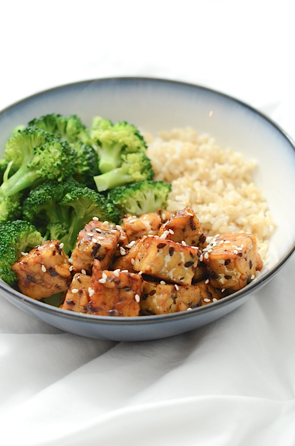 Teriyaki Tempeh Rice Bowls Recipe