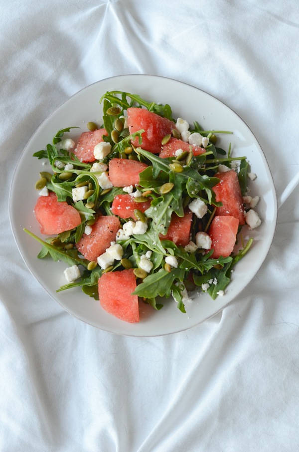 Watermelon Arugula Salad with Lime Vinaigrette Recipe