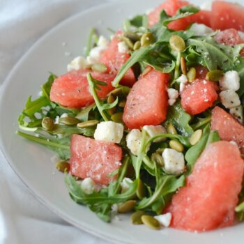 Watermelon Arugula Salad with Lime Vinaigrette Recipe