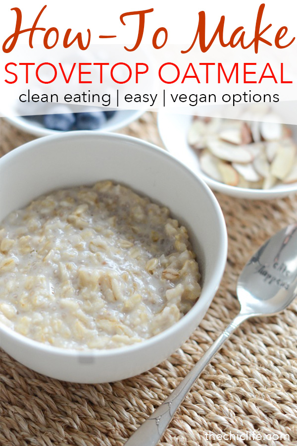 Watch how easy stovetop oatmeal is to make! Click for a video and simple recipe on how to make delicious, creamy oatmeal for breakfast today! #recipe #healthy #healthyrecipes #healthyfood #cleaneating #realfood #vegan #veganrecipe #breakfast