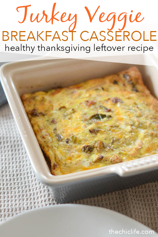 Transform your Thanksgiving leftovers into this delicious and Healthy Leftover Turkey and Veggie Breakfast Casserole with this cleaning eating recipe. Perfect for a post-holiday breakfast. Your family will love this fall recipe. #fallfood #fallrecipe #recipe #healthy #healthyrecipes #healthyfood #cleaneating #recipe #realfood #thanksgivingleftovers