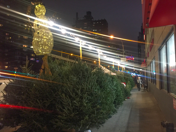 Christmas Tree on the NYC Subway