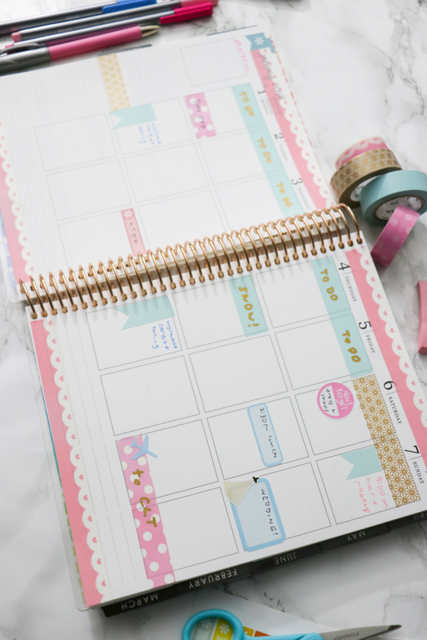 Plan with Me (Mostly Washi) Friend's Wedding | Erin Condren LifePlanner Vertical