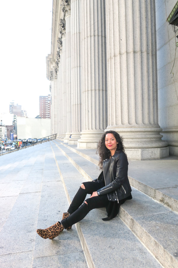 All Black Layers and Leopard Booties {NYC Outfit}