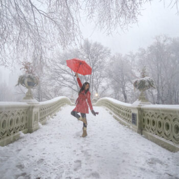 Central Park Snow and the Red Coat