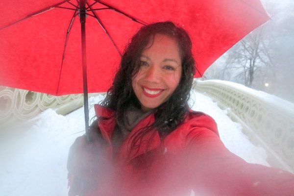 Central Park Snow and the Red Coat