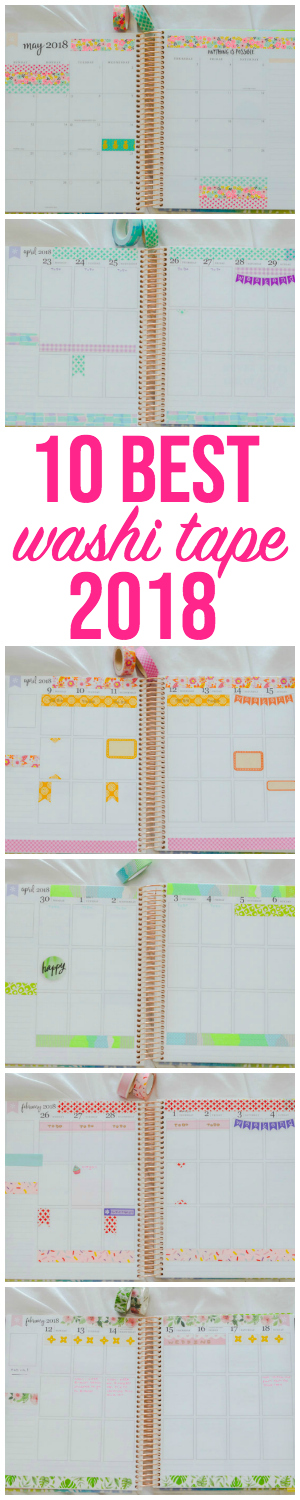 10 Best Washi Tape for Your Planner 2018 | Cute Planner Supplies