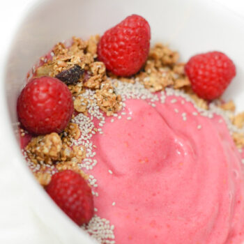 Raspberry Banana Smoothie Bowl Recipe | 3 Ingredients | Vegan