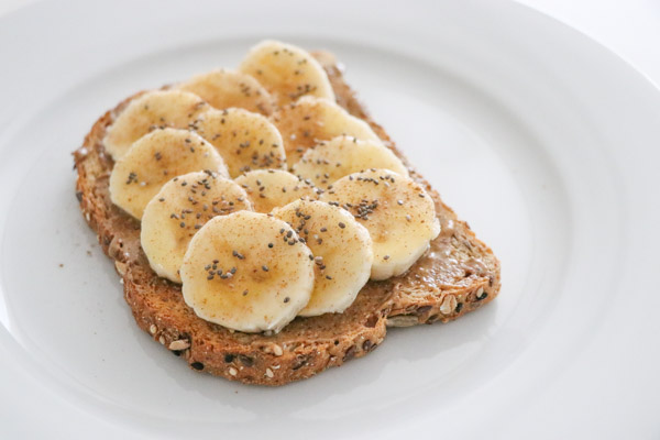 Easy Almond Butter Banana Honey Toast Recipe | A delicious (basically) no cook recipe when you want a healthy breakfast, but you're short on time