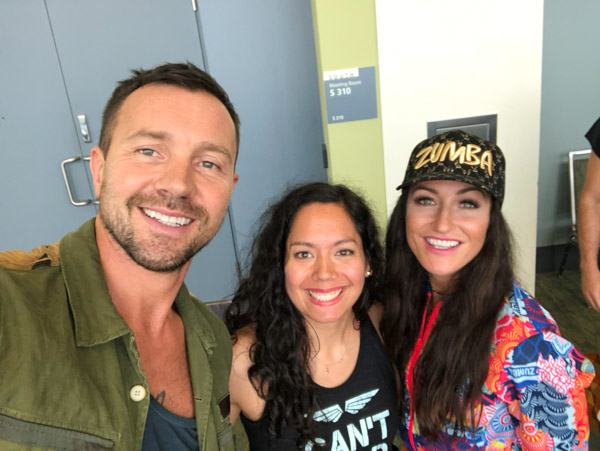 Me with Steve Boedt and Kass Martin at Zumba Convention 2018