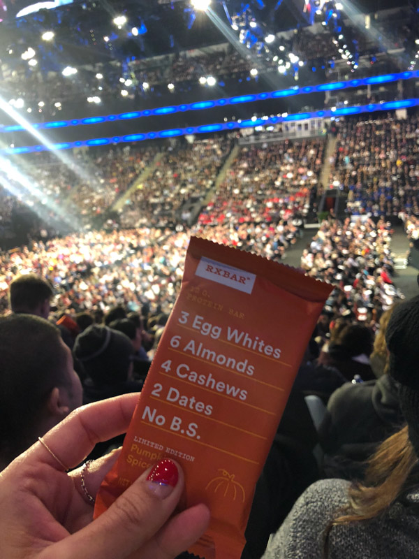 What I ate at Tony Robbins Unleash the Power Within NYC Area 2018