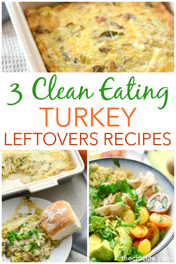 Healthy full flavor leftover turkey recipes are possible! Try these 3 Clean Eating Leftover Turkey Recipes for breakfast, lunch, and dinner. These nutritious recipes are delicious and easy! #recipe #healthy #healthyrecipes #healthyfood #cleaneating #holidayfood #christmasfood #thanksgivingfood