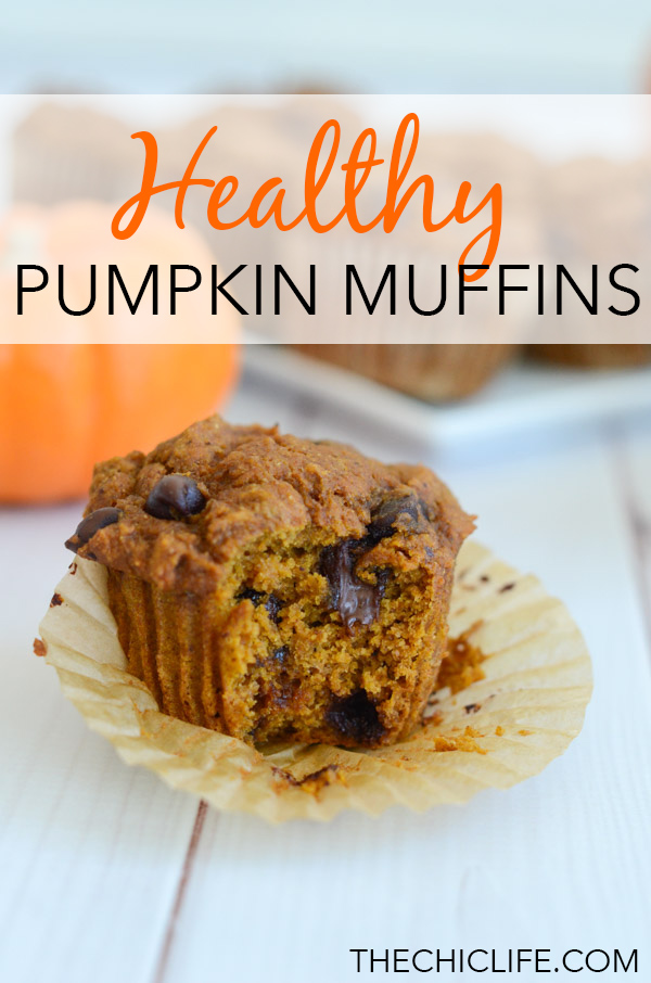 I can't stop making these healthy pumpkin chocolate chip muffins! They're delicious, clean eating, and vegan. Loving them for breakfast AND dessert! #recipe #healthy #healthyrecipes #healthyfood #cleaneating #recipe #realfood #vegan #veganrecipe