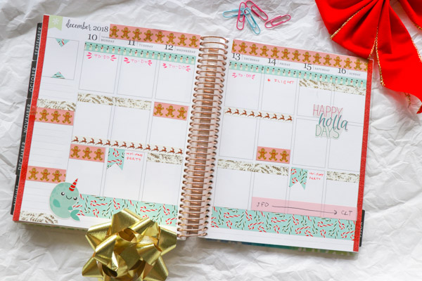 Click to see how I use only washi tape in my planner | Plan with Me: Christmas Washi Tape Only | Erin Condren Vertical 2018 #erincondren #lifeplanner #planner #planning #erincondren #plannerdecorations #plannerideas