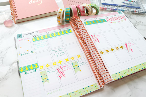 So you have your new planner, but you feel lost?! Where do you start? I felt the same way when I started, so I made a video for you. Click to see How to Decorate and Use Your Planner Spread with washi tape only. #erincondren #lifeplanner #planner #planning #erincondren #plannerdecorations #plannerideas