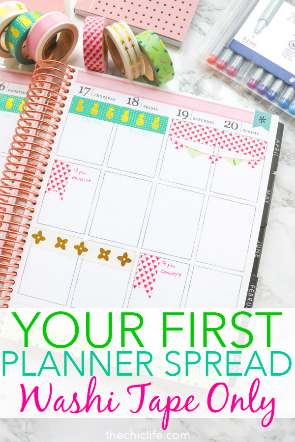 So you have your new planner, but you feel lost?! Where do you start? I felt the same way when I started, so I made a video for you. Click to see How to Decorate and Use Your Planner Spread with washi tape only. #erincondren #lifeplanner #planner #planning #erincondren #plannerdecorations #plannerideas